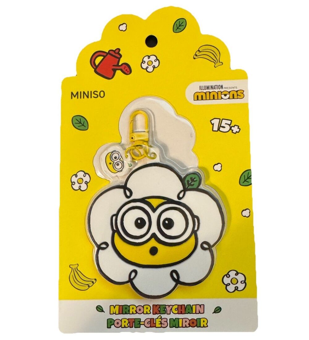 Miniso Daisy Minions Collection Mirror Keychain NIB